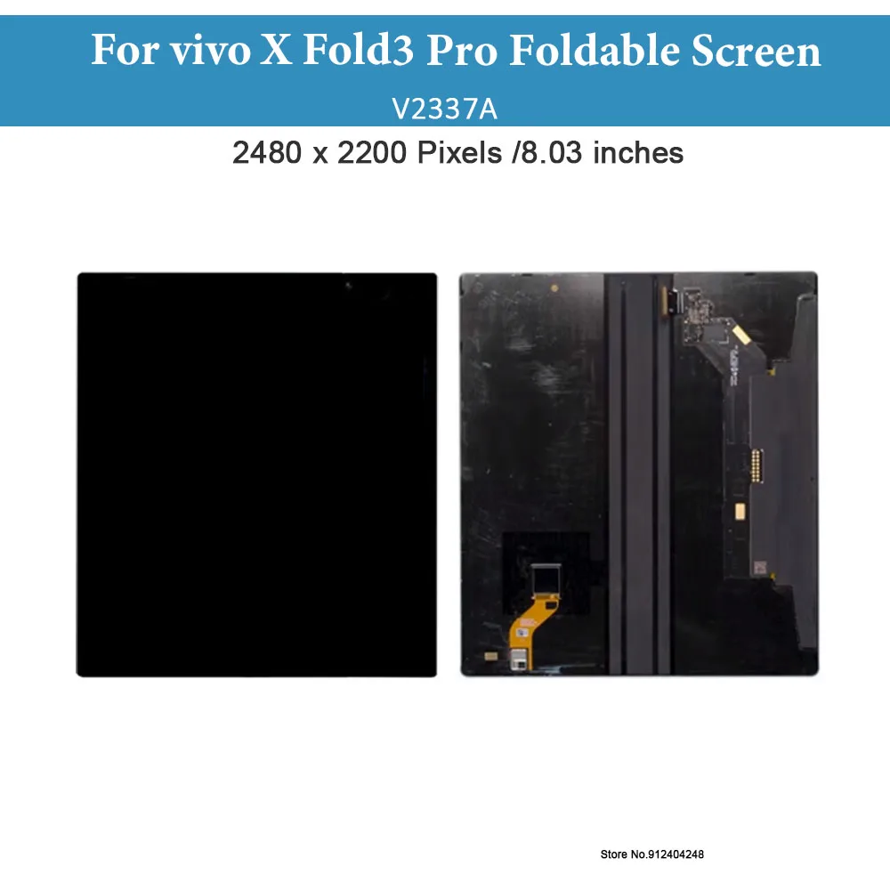 AMOLED 8.03'' skládací LCD pro vivo X fold3 pro LCD displej V2337A dotek panel obrazovka digitizér pro vivo X sázet 3pro LCD nahradit