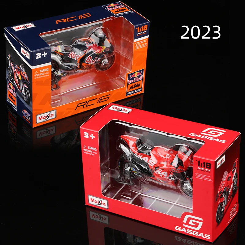 Maisto 1:18 2023 GASGAS Factory Racing Tech3 Moto Model Motorcycle Toy GP #37 Augusto Fernandez #44 Pol Espargaro