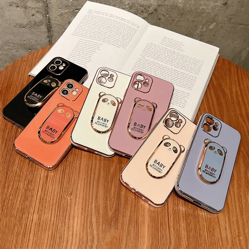 For Funda Realme GT Master Edition Neo 5 2 3 3T Neo5 Neo3T GT2 GT 2 Pro Q3S Q5 Pro C55 Case Luxury Plating Holder Phone Cover