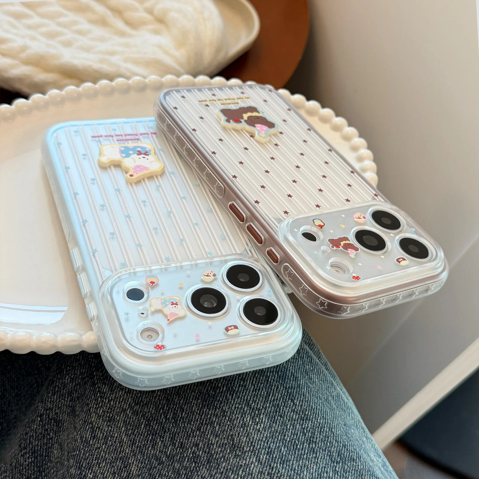 Korean Full Screen Stars Patte - огляд і ціна Clear Shockproof Bumper Case