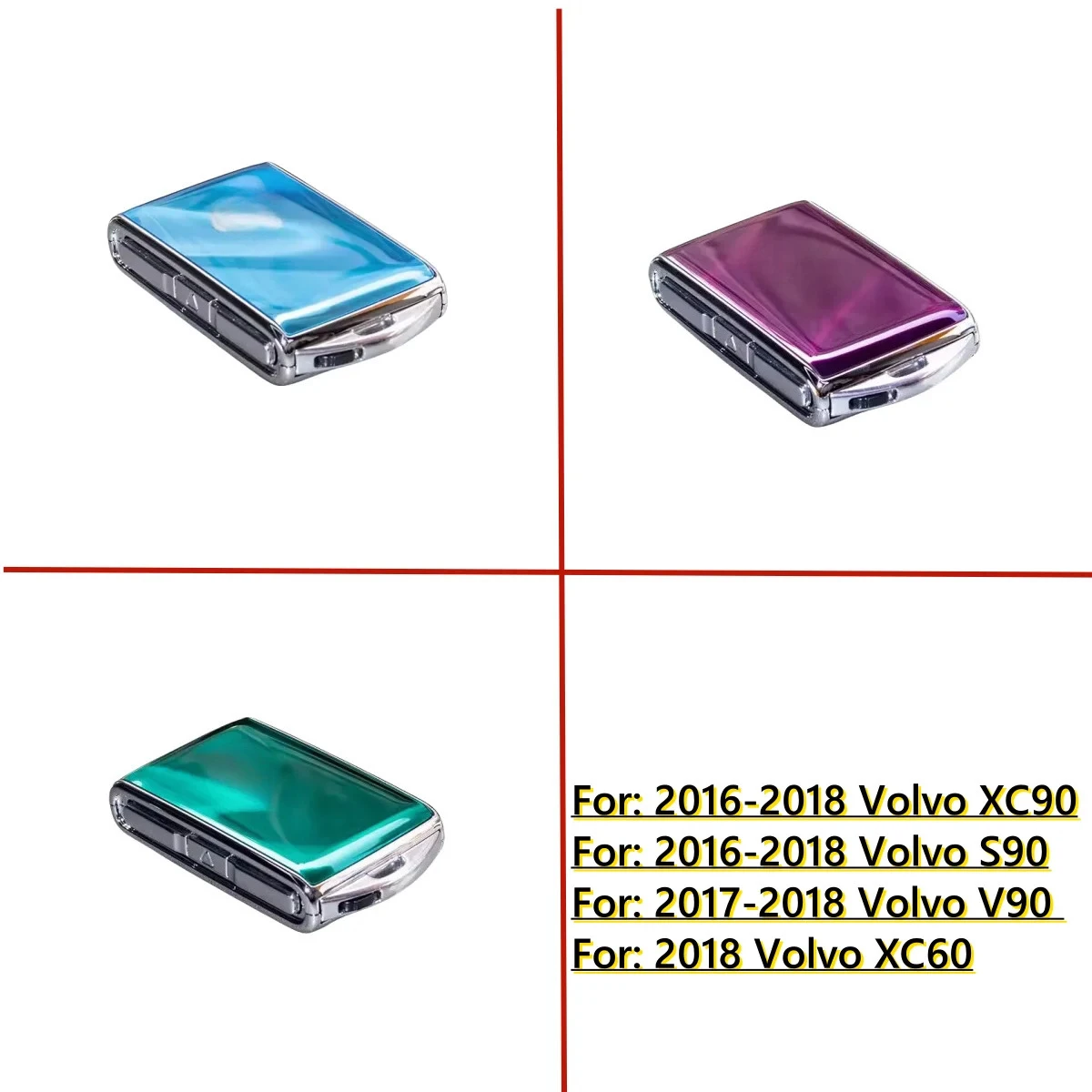 

Чехол для пульта дистанционного управления из закаленного стекла, чехол для брелока для Volvo S60 XC60 XC90