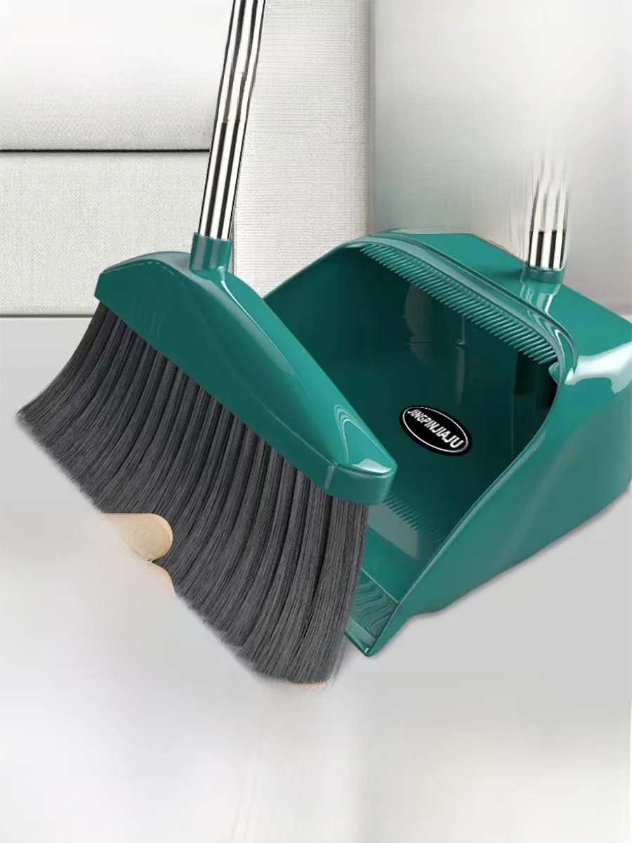 2024 New Magic Broom Set Dustpan Household Combination Non-Stick Hair Sweeping Tool Indoor Cleaning Utensils Plastic Material