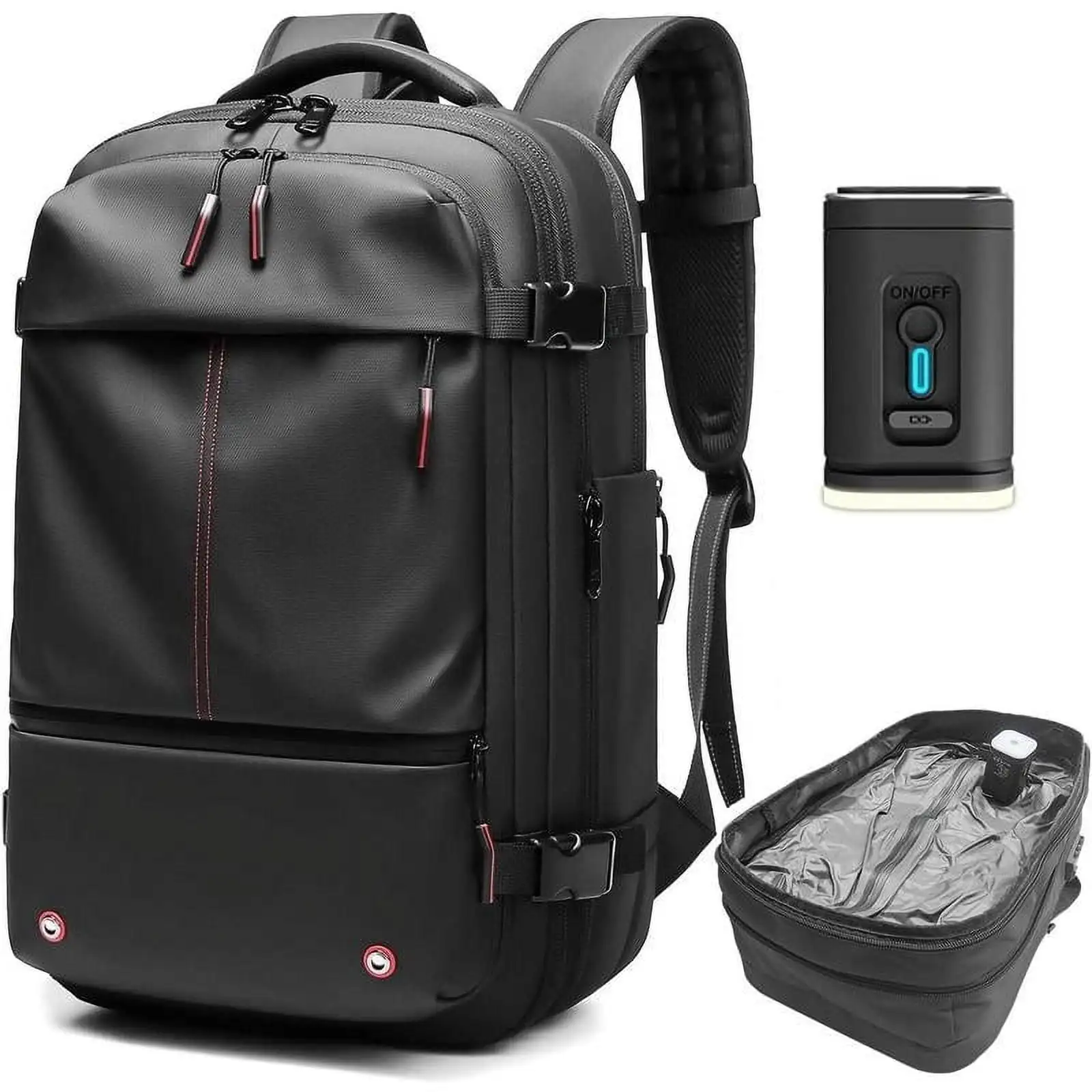 Kabaqoo Vacuum Backpack For Travel Men Water Resistant Laptop Backpack 60L Expandable Vacuum Compression Bag Outdoor Backpack
