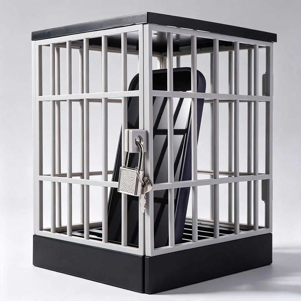 Locking Cage Mobile Phone Jail Stand Holders Multifunctional Smartphone Lock Box Storage Box Tricky Toy Cell Phone Jail