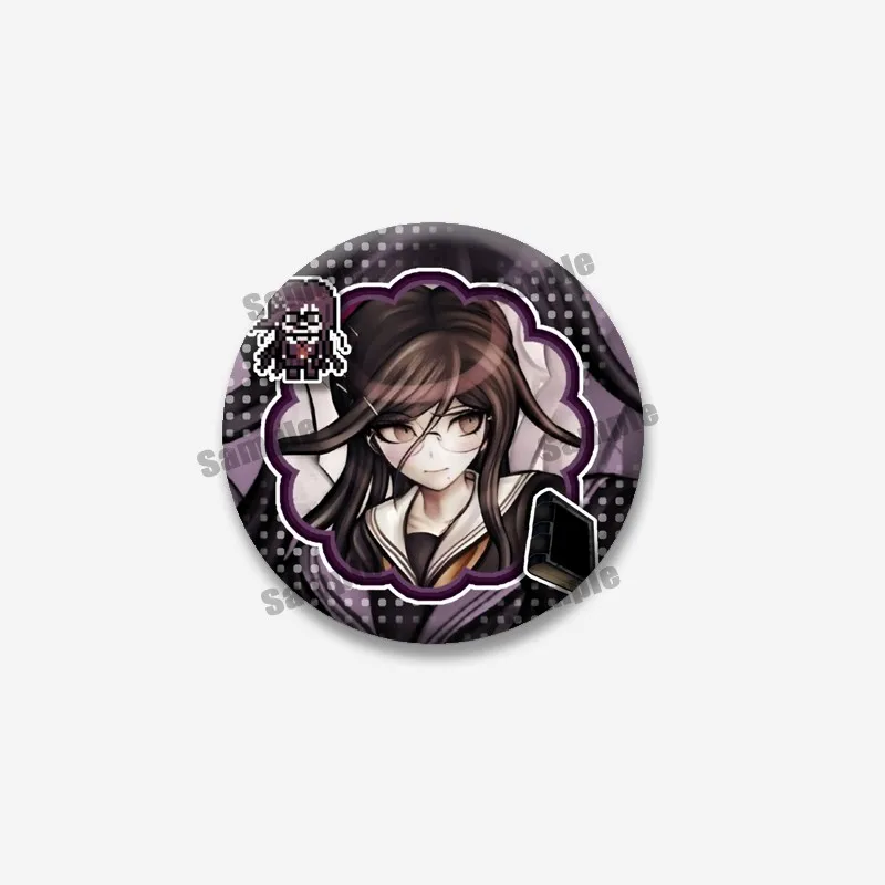 Anime-Spiel Danganronpa Runde Broschen Naegi Makoto Kirigiri Kyoko Maizono Sayaka Cartoon-Abzeichen Taschen-Jeans-Anstecknadeln Schmuckgeschenk – Detail 14