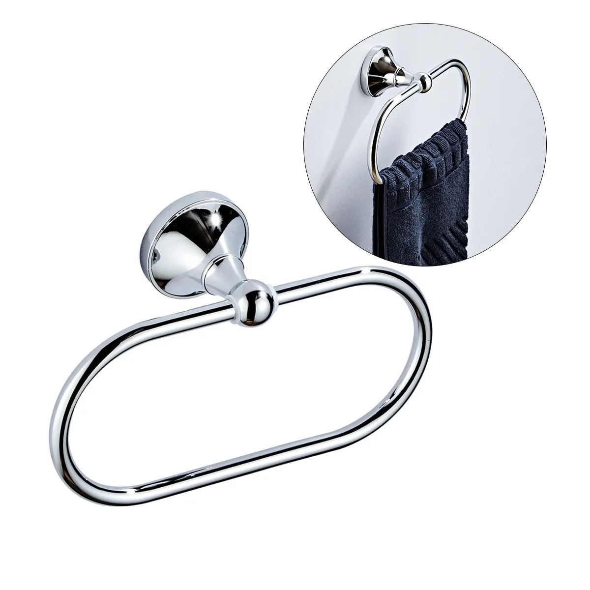 Copper Wall Mount Towel Ring – Rust-Proof, Heavy-Duty, Space-Saving Bathroom & Kitchen Towel Holder
