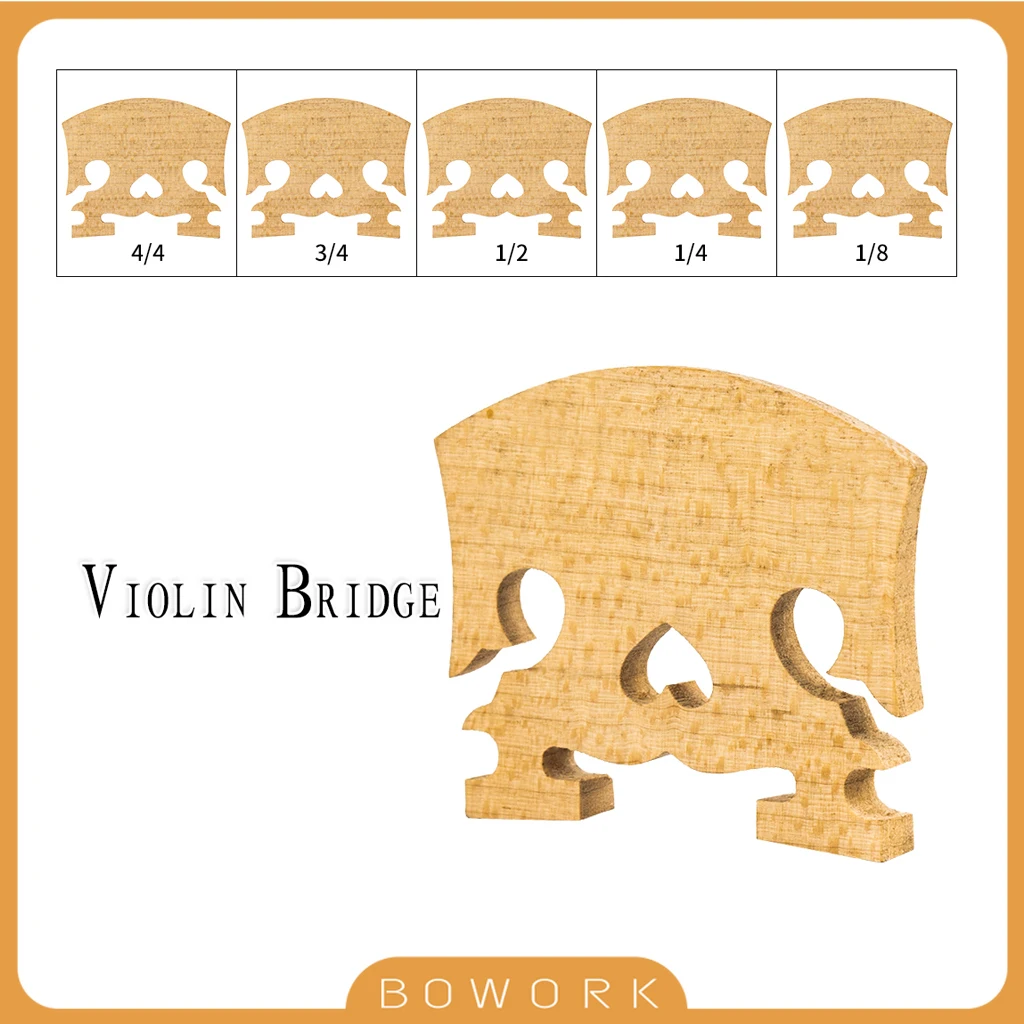 

Antique Classic Style Violin Fiddle Bridge Vintage Baroque Bridge Maple Wood For 4/4 3/4 1/2 1/4 1/8 Size Violin Fiddle Bridges