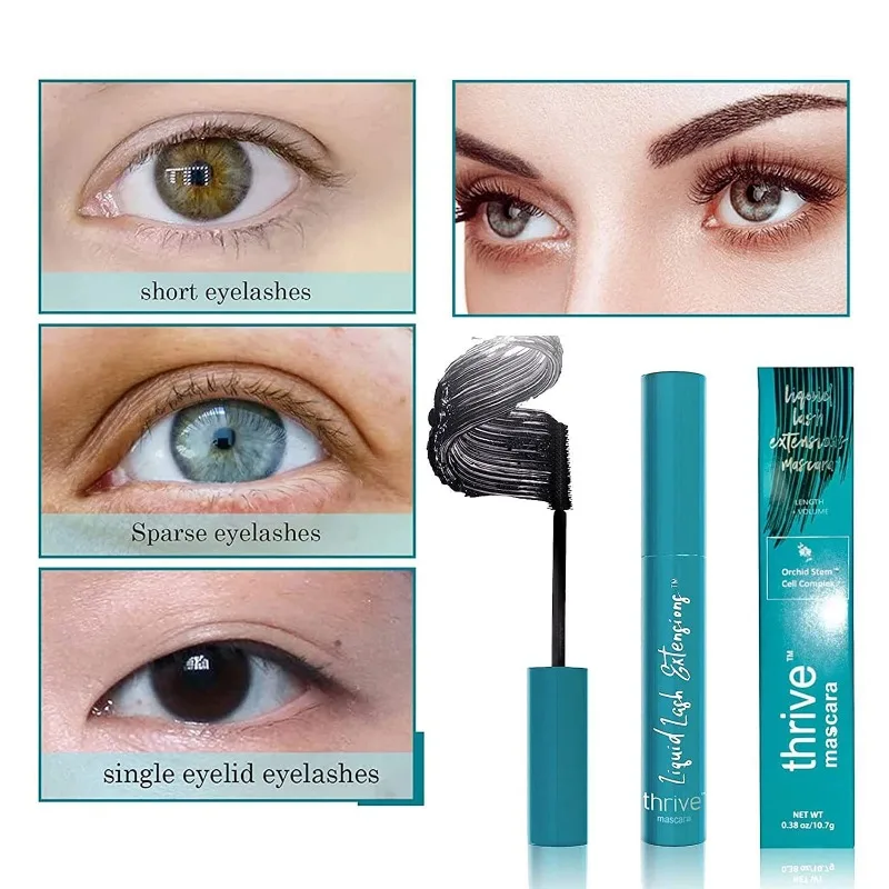 Thrive Causemetics-Mascara pour femme, cils allongés, cils noirs naturels imperméables, longue durée