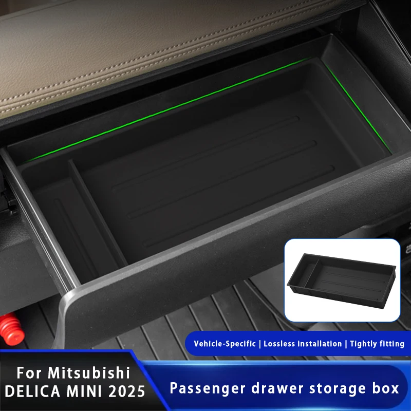 Center Console Drawer Storage Box Silicone Center Console Organizer Tray Interior Accessories For Mitsubishi DELICA MINI 2025