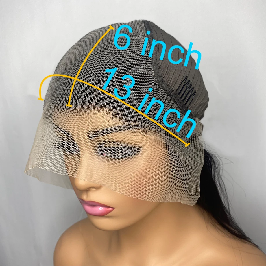 Glueless Pre Plucked Body Wave Brazilian Human Hair Wig 200 Density 18‑44 Inch 13x4 HD Transparent Lace Closure For Black Women