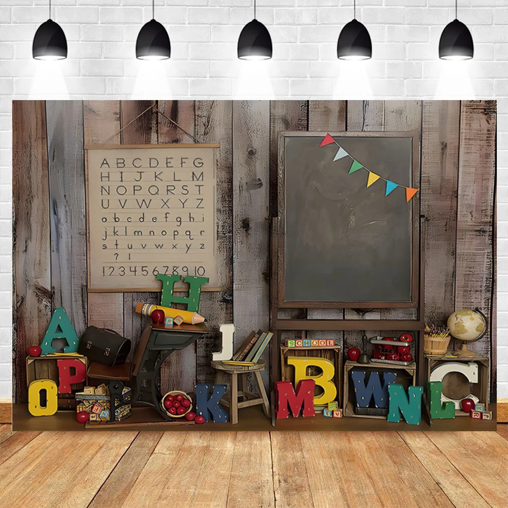 Children Back to School Photography Backdrop Children Black Blackboard Pencil Graduation Kids Portraits Background Photo Studio