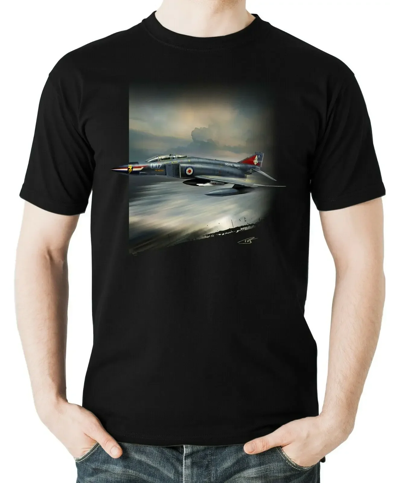 F-4K Phantom FG1 Fighter Aviation Themed T-Shirt. Summer Cotton Short Sleeve O-Neck Mens T Shirt New S-3XL