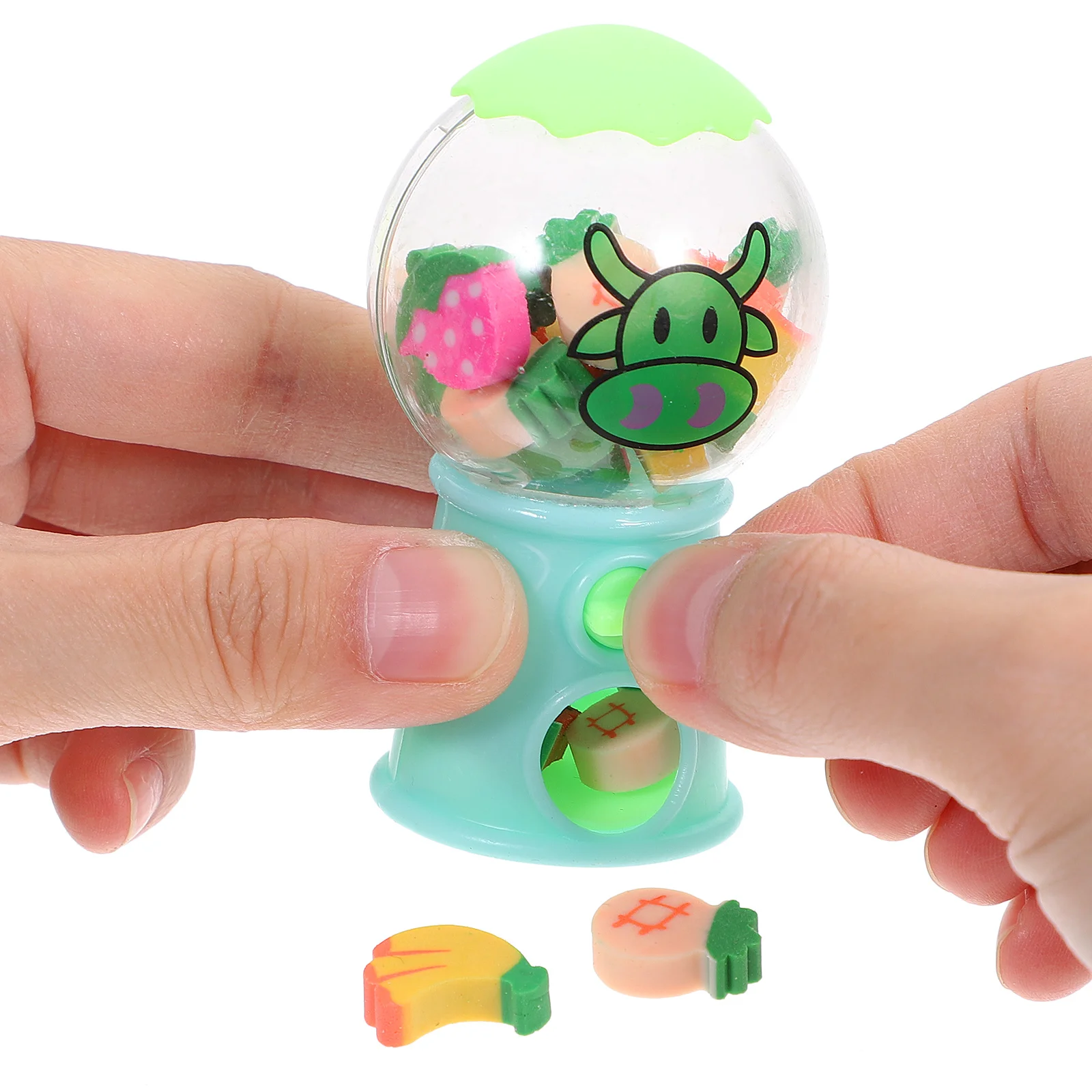 

12pcs Machine Mini Eraser Dispenser For Kids Children'S Day Gift Eraser Container Students Stationery Party Supply Kids