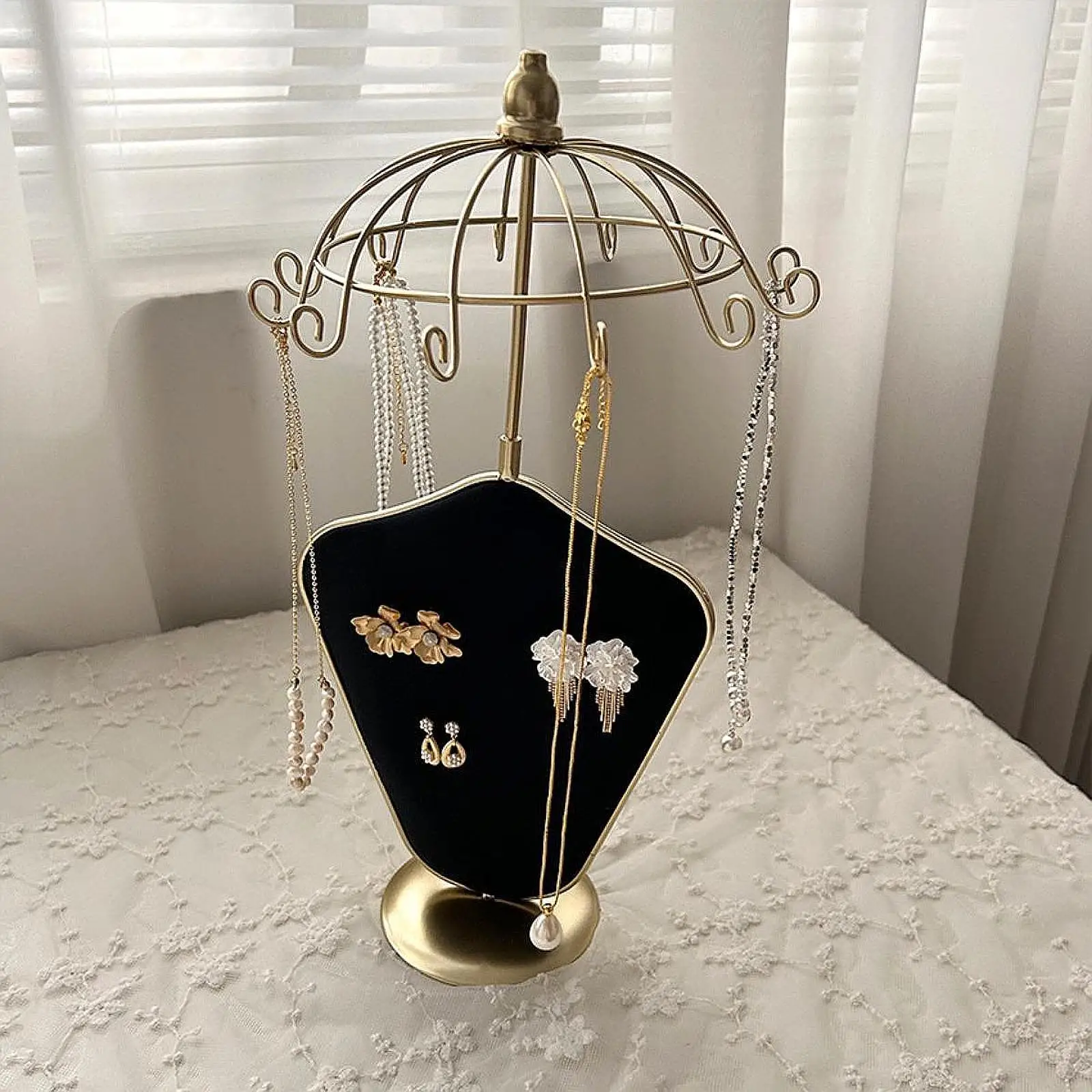

Necklace Holder Thoughtful Present Display Rack for Earrings Rings Bangles