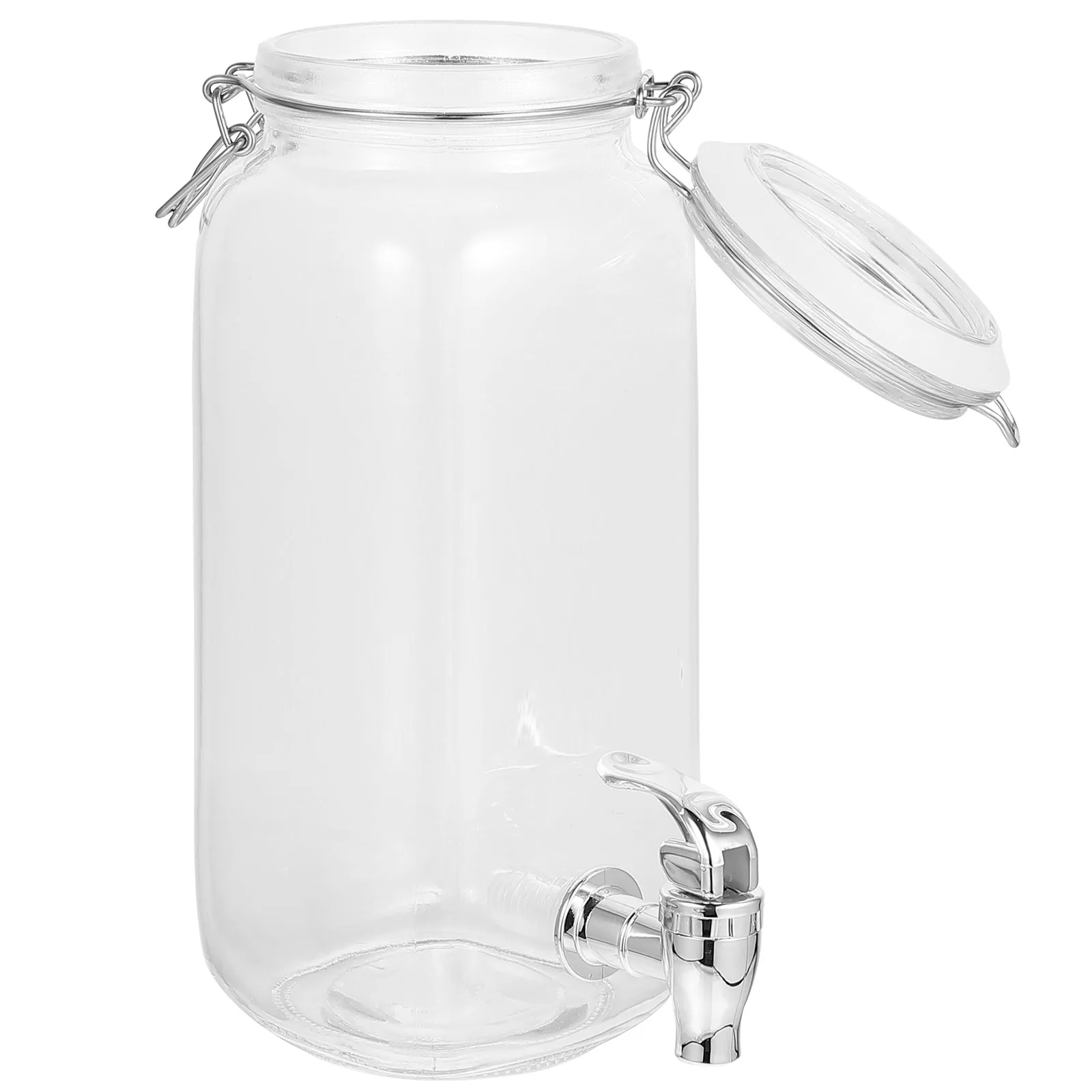 

1Pcs Fruit Juice Enzyme Barrel Multipurpose Glass Storage Jar Sealed Lid Kitchen Drink Dispenser Faucet Beverage Wine Container