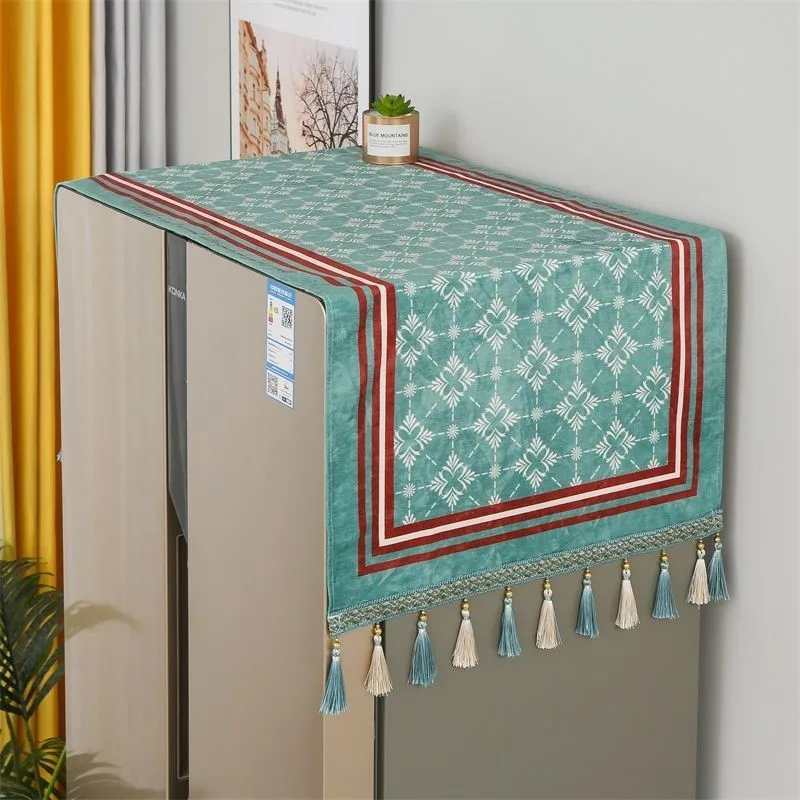 

Printing Dyeing Refrigerator Cover Waterproof Drum Washing Machine Cover Dust Cover Single Double Door Refrigerator Cover ZI76