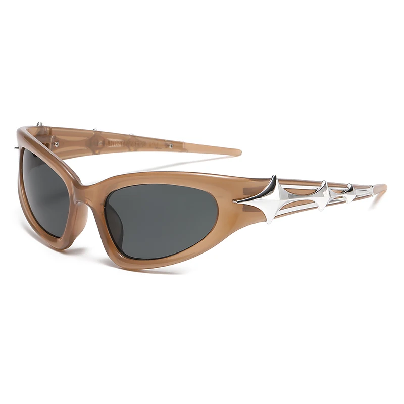 Y2k Fashion Punk Sport Zonnebril voor Mannen Vrouwen Luxe Merk Designer Zonnebril mannen Vintage Shades UV400 Goggle Eyewear