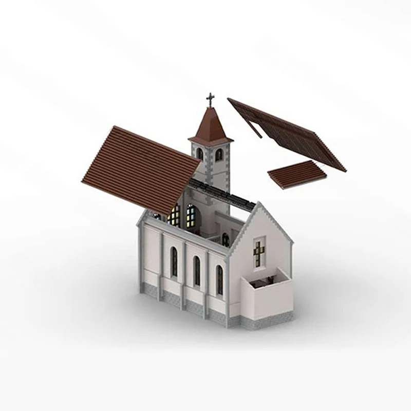 7517 Uds. MOC Iglesia modelo modular bloques de construcción arquitectura montar juguetes DIY Idea creativa regalos de navidad cumpleaños para niños