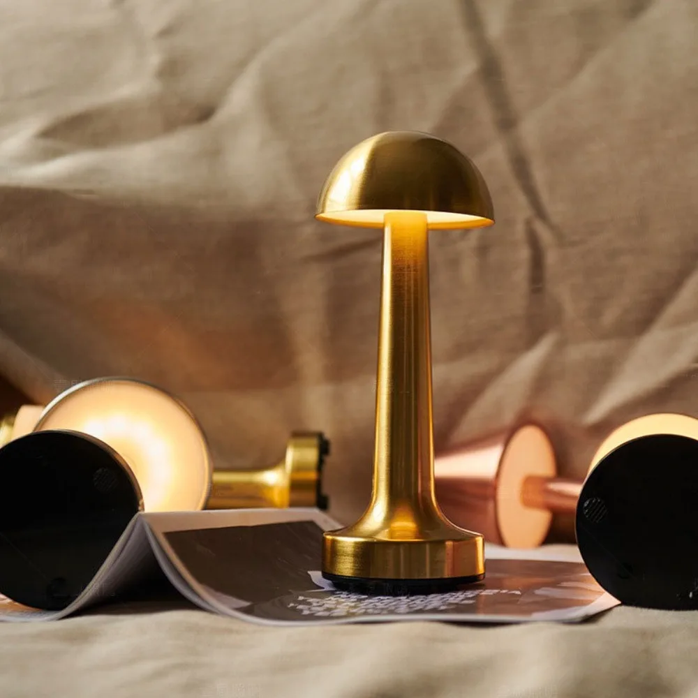 3 Color Led Table Lamp Retro Touch Led Night Lights USB Rechargeable Infinitely Dimmable Camping Light Hotel Bar Coffee Table