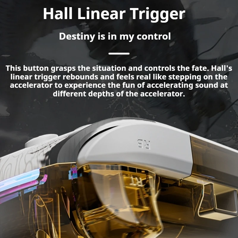 Aolion Wireless Game Controller Hall Linear Trigger Elektromagnetischer Joystick RGB-Lichteffekt Lange Akkulaufzeit PC/Schalter/Dampf