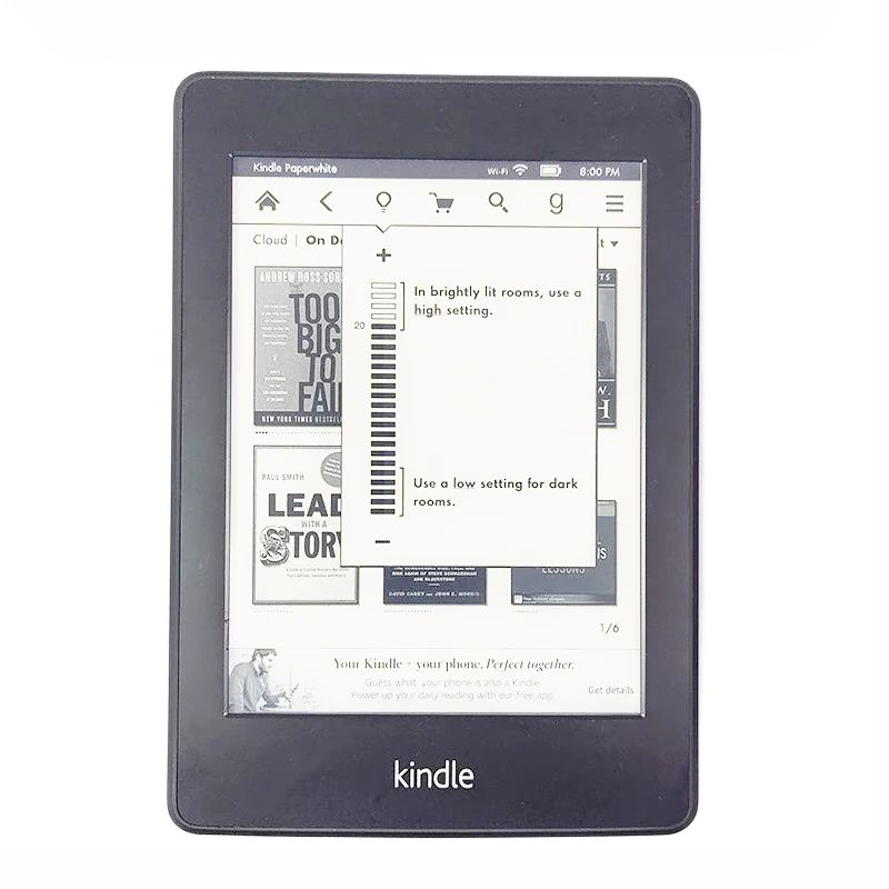 Kindle Paperwhite 1st 6th With Backlight Reading At Night 6 inch Ink Touch E-ink Ebook Multinational Languages E-Book Reader