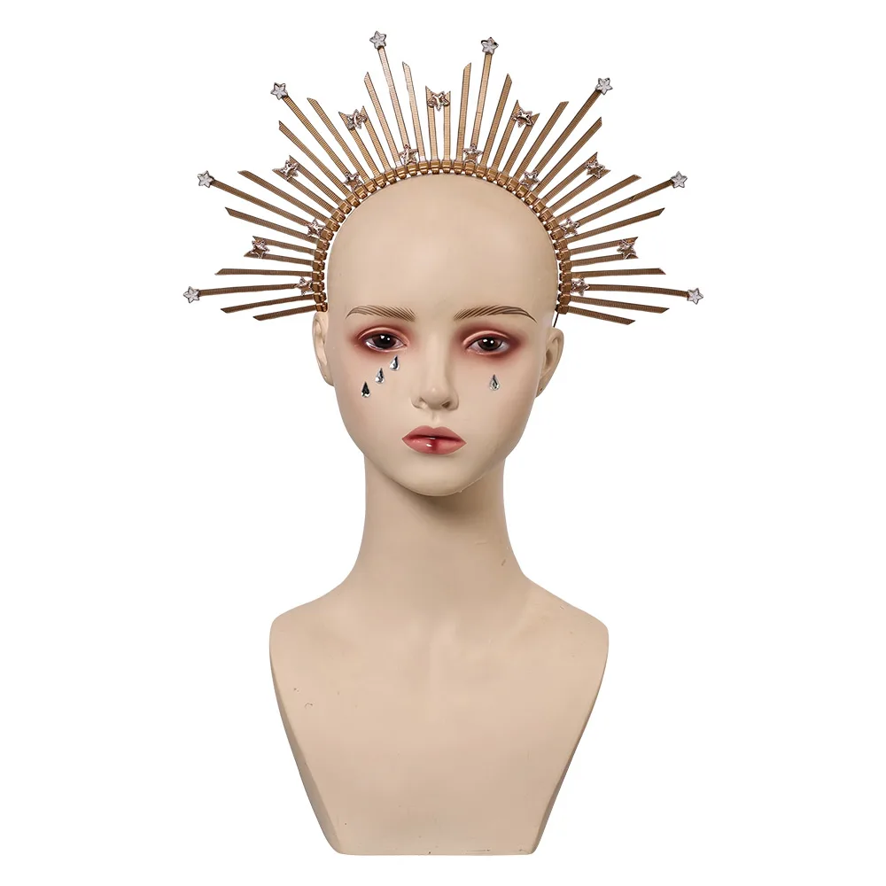 Fantasia Virgin Mary Tiara Mother of God Cosplay Disfraz Costume Accessories Queen Women Fantasy Halloween Carnival Party Prop