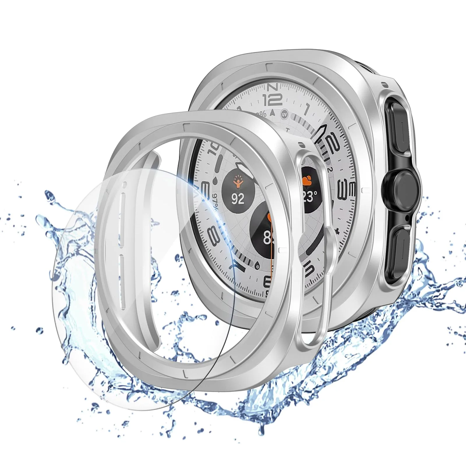PC-Gehäuse aus gehärtetem Glas für Samsung Galaxy Watch 7 Ultra 47mm Band Film Displays chutz Stoßstange Galaxie Uhr Ultra 47mm Abdeckung