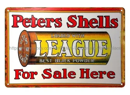 Peters ammunition Shells metal tin sign southwestern decor