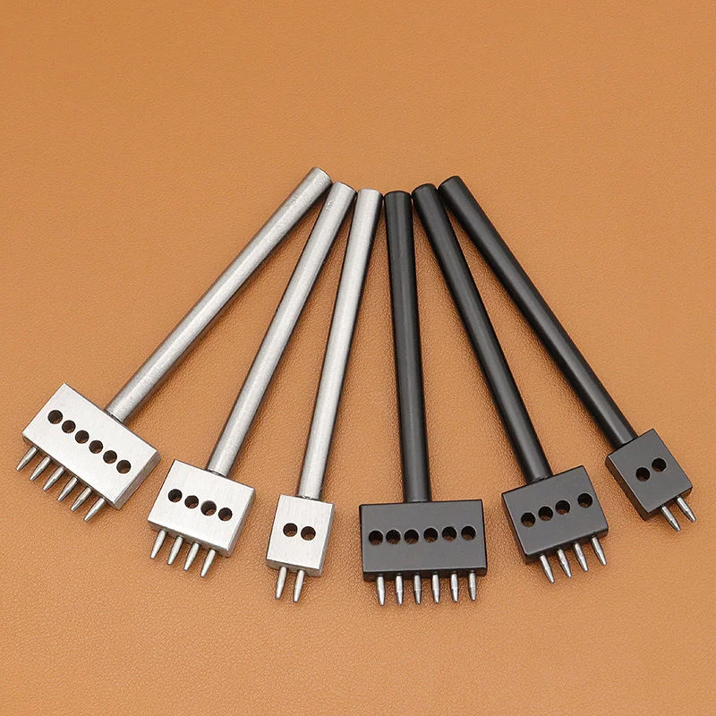 

4/5/6/8mm Spacing Leather Hole Punches Hole Punching Nail DIY Hand Perforated Round Stitching Cut Leather Punch Tools Hole Set