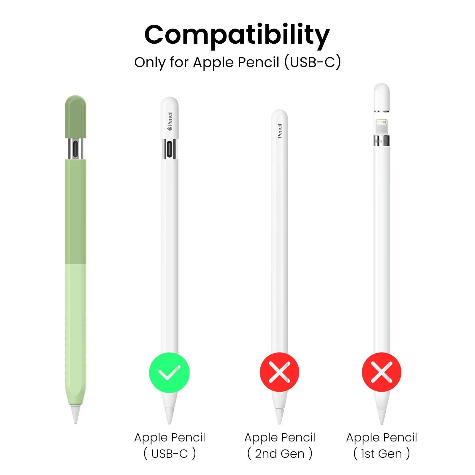 Silicone Protective Cover for Apple Pencil USB C for IPad Air Ipad Mini Ipad Pro12.9 Pencils Case USB C Type-C Pencil Anti-fall