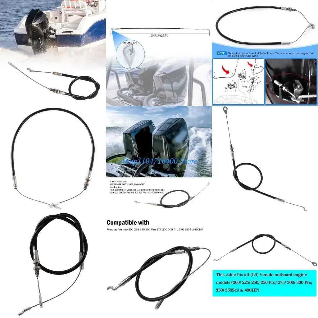 

y1gd Cable Cowling Cable 889694 8M0080491 8M0153958 Lower Cowl Cable for Verado 200 225 250 275 300