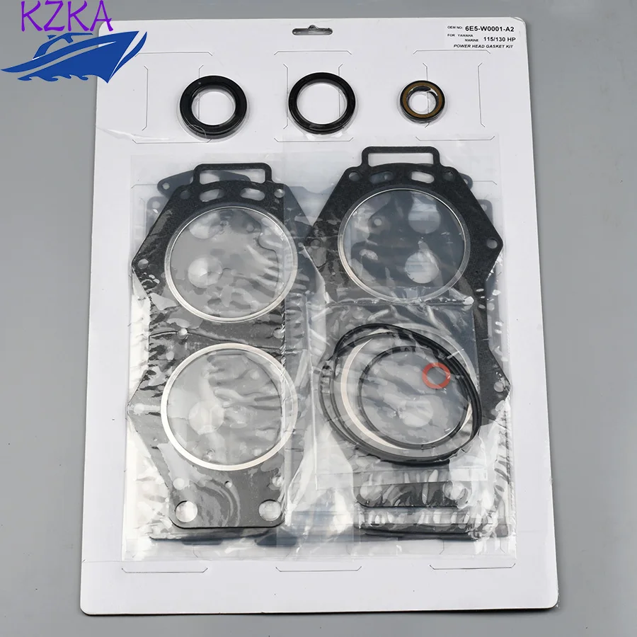 6E5-W0001 Power Head Gasket Kit For Yamaha 2T Outboard Motor V4 15-130HP 6E5-W0001-01 6E5-W0001-A2 6F3-W0001 6E5-W0001-A2