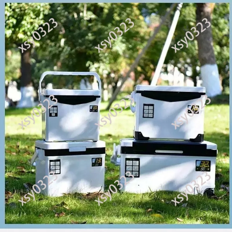 Sea Fishing Insulated Cooler Box 10L-85L Large Capacity Car Refrigerator Fresh Keeping Box With Shoulder Strapv