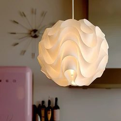 White PVC Flower Pendant Lamp LED E27 Dining room Bedroom Clothing Store Corridor Creative Lighting Fixtures Cord Adjustable