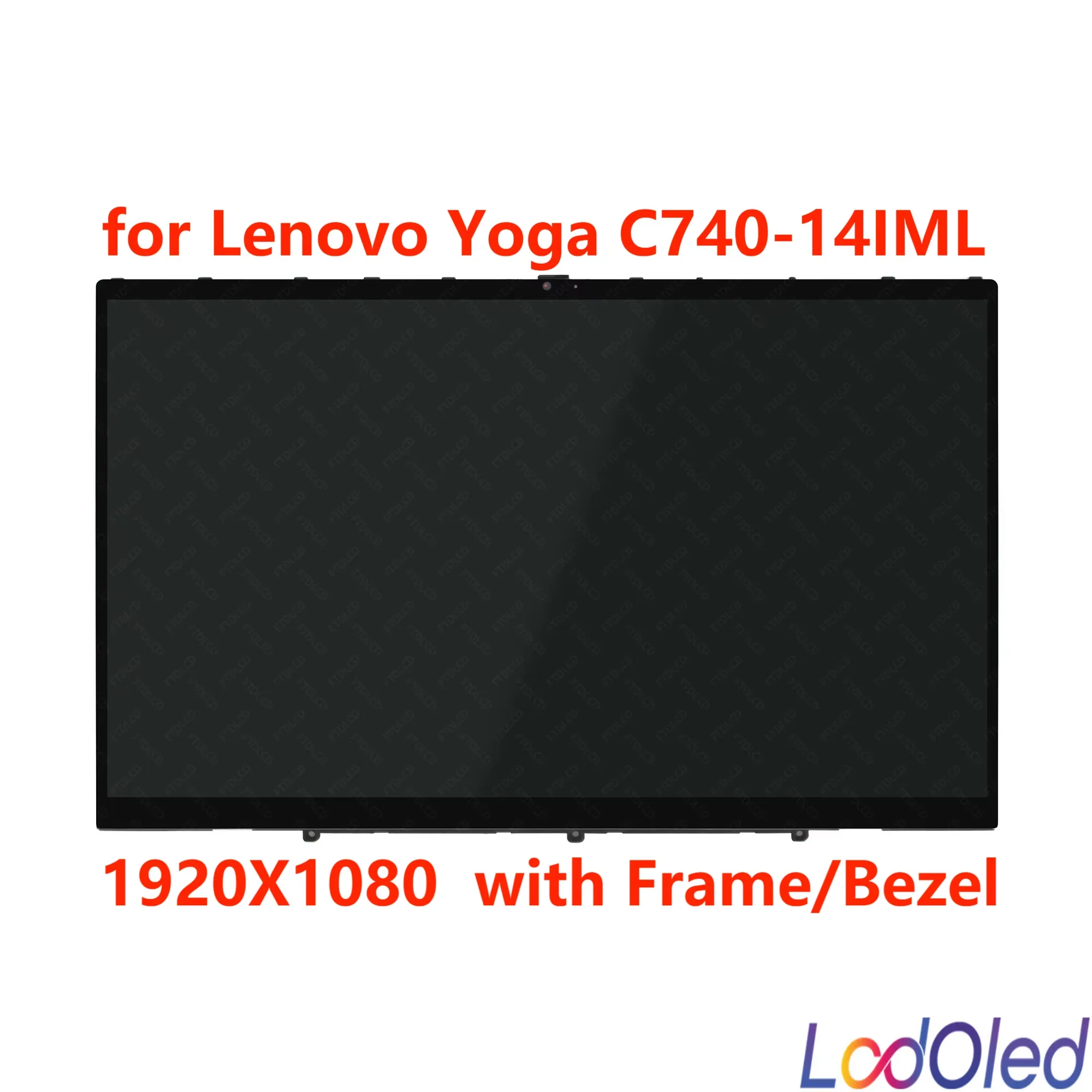 for Lenovo Yoga C740-14IML 81TC Display 14.0'' FHD IPS LCD Screen Touch Digitizer Glass Assembly w/Frame 1920X1080 30pins 60 Hz