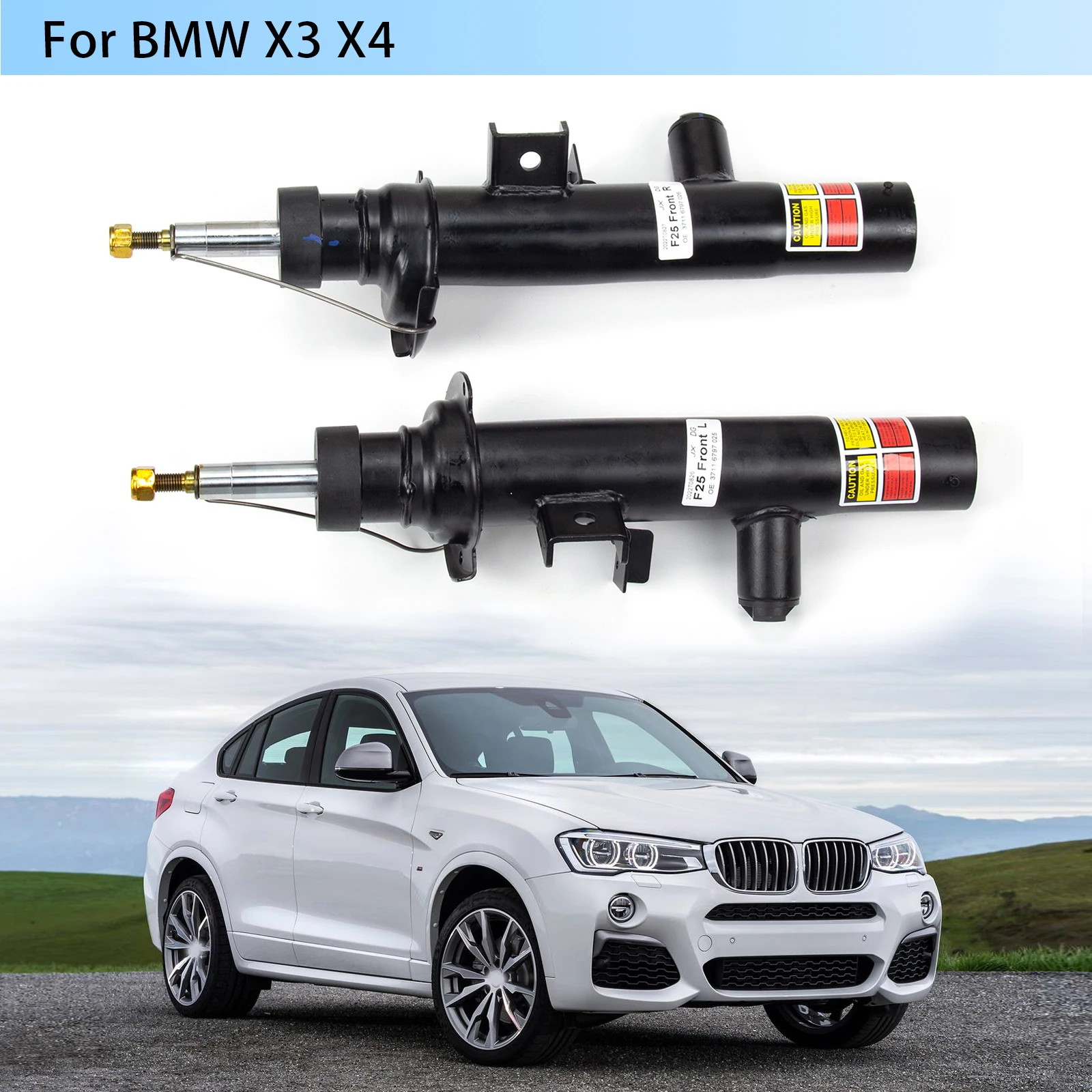 

Pair Front Set Complete Shock Absorber For BMW X3 (F25) 2010-17 X4 (F26) 2013-18