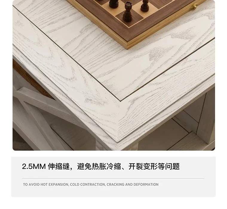 X18 Tavolino da caffè country americano Combinazione di mobili TV piccolo appartamento soggiorno con cassetti tutto in legno massello tè per la casa t