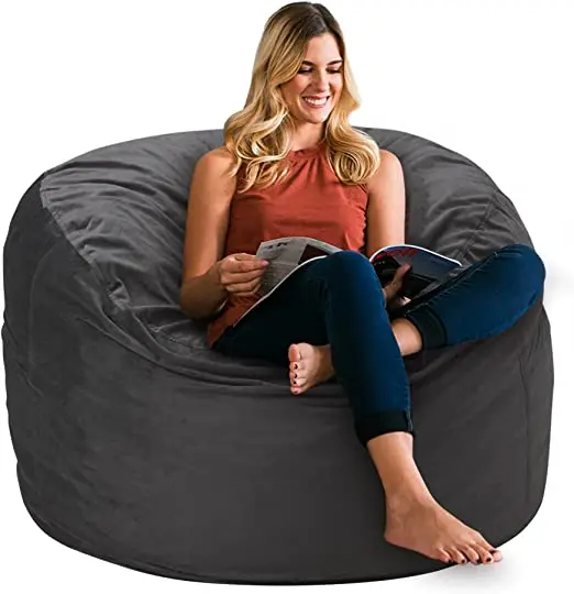 

Bean Bag Sofa Luxurious Velvet Ultra Soft Fur Memory Foam Plush Lazy Sofa with Fabric Fluffy Removable Sponge