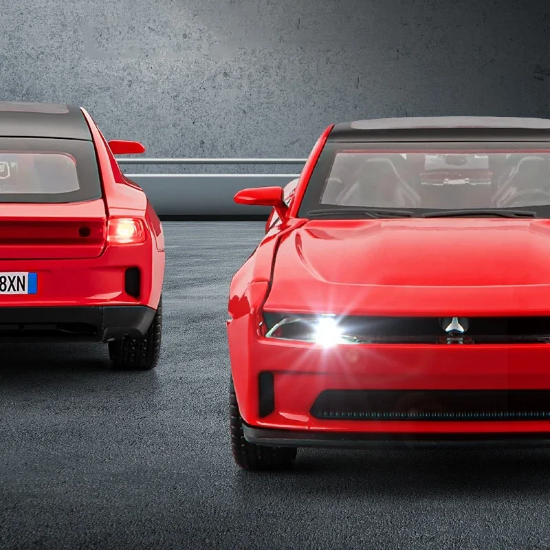 1:32 شاحن دودج دايتونا EV 2025 سبيكة سيارة نموذج الصوت والضوء التراجع لعبة أطفال المقتنيات هدية عيد ميلاد