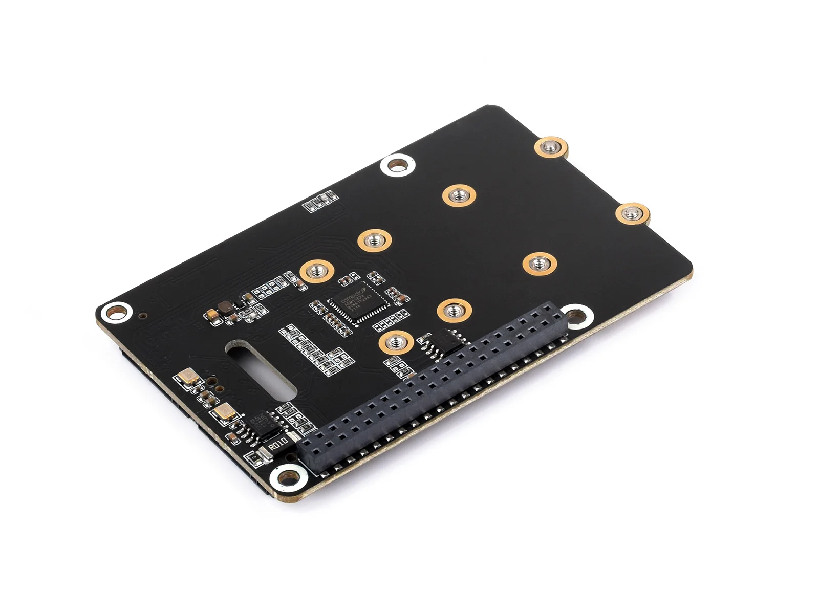 Adaptateur Waveshare PCIe vers 2-Ch M.2 Type B pour Raspberry Pi 5, Compatible avec le Protocole NVMe M.2 SSD, Raspberry Pi 5 NVMe HAT