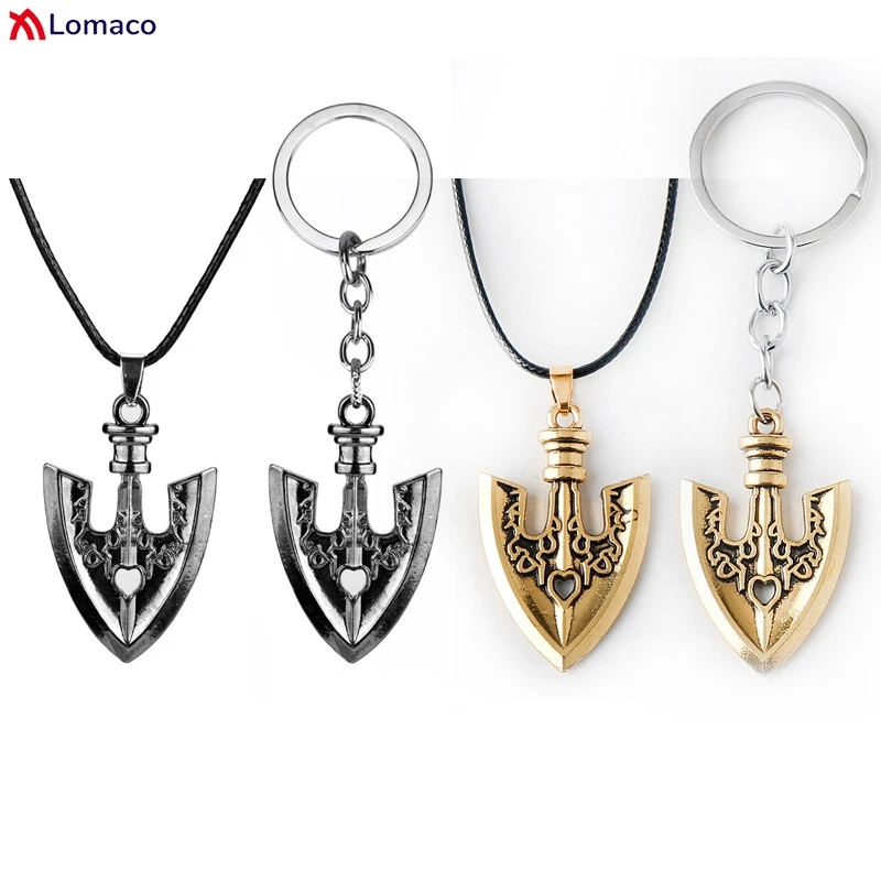 Anime JOJOS BIZARRE ADVENTURE Collar llavero Kujo Jotaro Cosplay flecha Metal colgante cadena gargantilla encanto regalos Collar de joyería