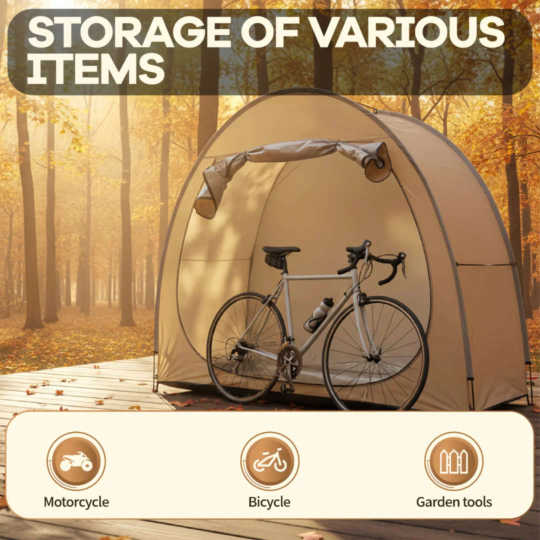Thickened Oxford Cloth Portable Bike Shelter Private Travel Tent for Outdoor Hiking Cycling Camping And Travel image 6