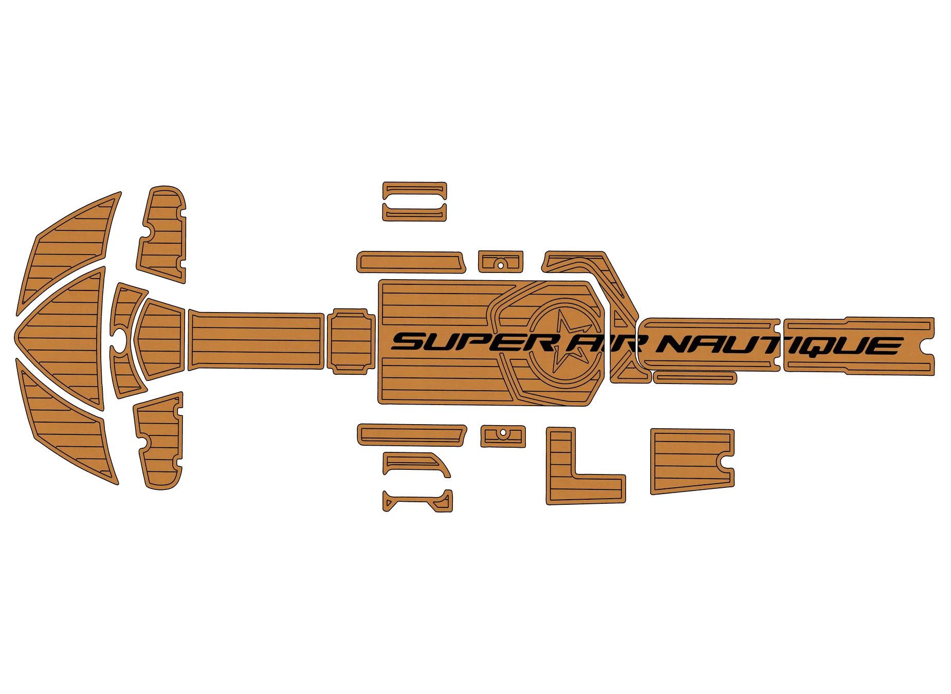 Non-Slip EVA Faux Teak Marine Mat Self-Adhesive 6mm Yacht Cockpit Pad for 2010 Nautique 230 Super Air Boat Decking Easy Install