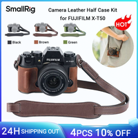 SmallRig X-T50 Camera Leather Half Case Kit for FUJIFILM X-T50, Retro Style, with Shoulder Strap (Black / Brown / Green) -4710