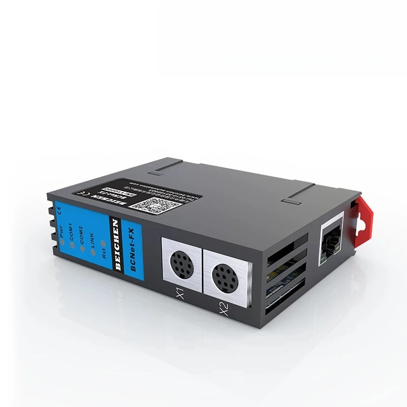 BCNet-FX is suitable for FX series PLC (round port) to MC protocol, MODBUS TCP