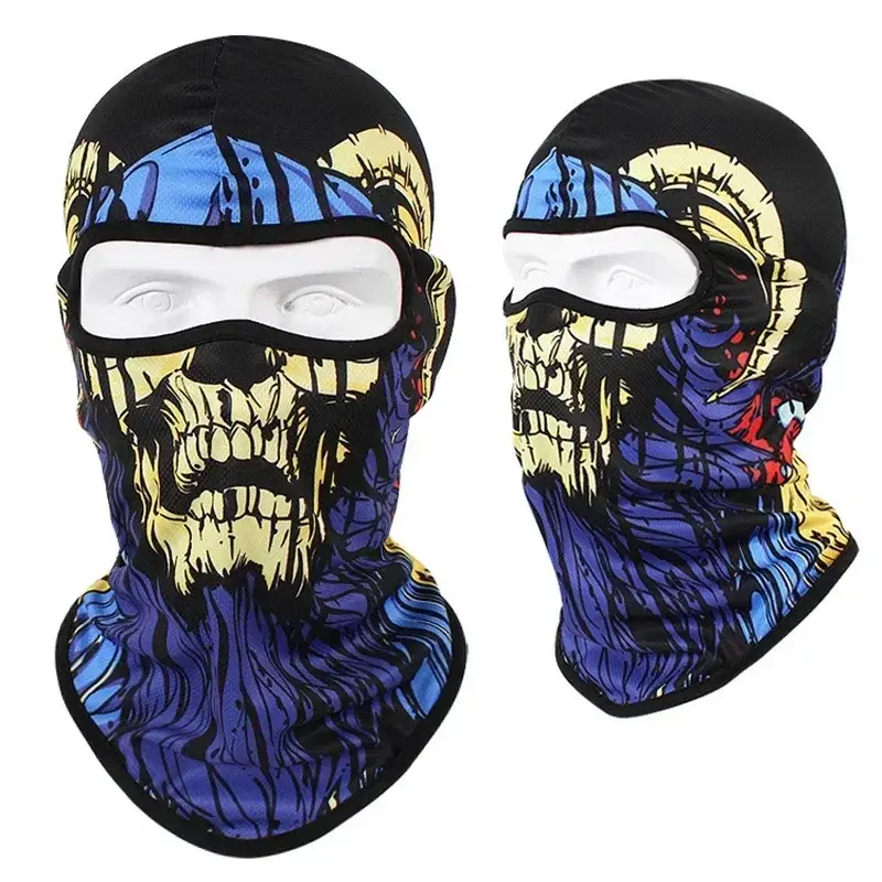 3D Skull Mask Balaclava Cap Breathable Motorcycle Riding Full Face Scarf Outdoor Men Head Cover Cycling Headgear Neck Gaiter Hat - Image 31
