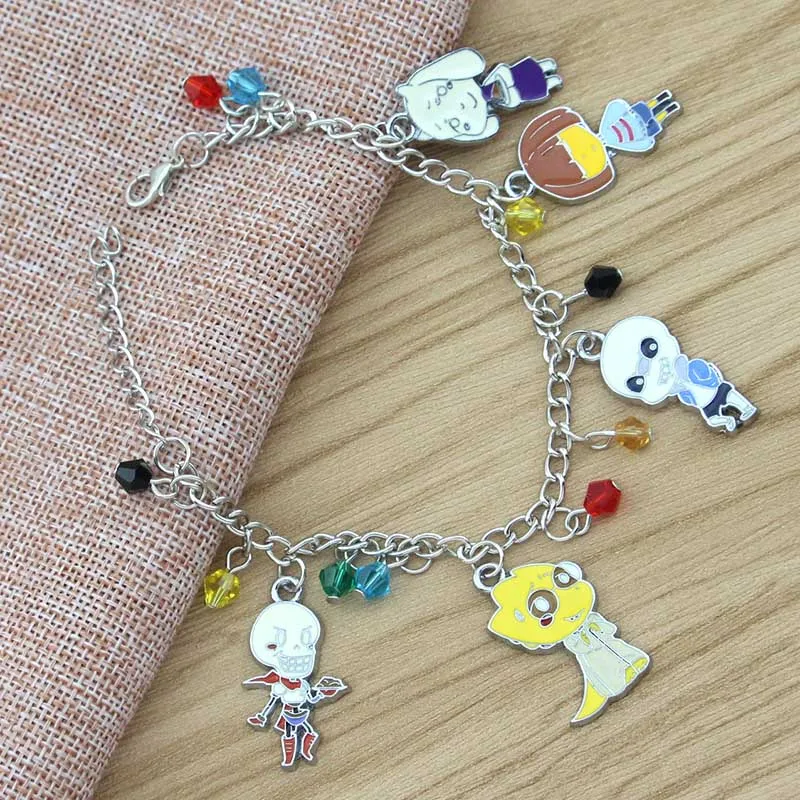 Hot Game Undertale Charm Bracelets Fashion Jewelry Hip Hop Style Link Chain Metal Bangle for Boys Accessories Gift