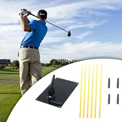 Golf Alignment Stick Set Practice Plate for Driving Indoor Outdoor Men