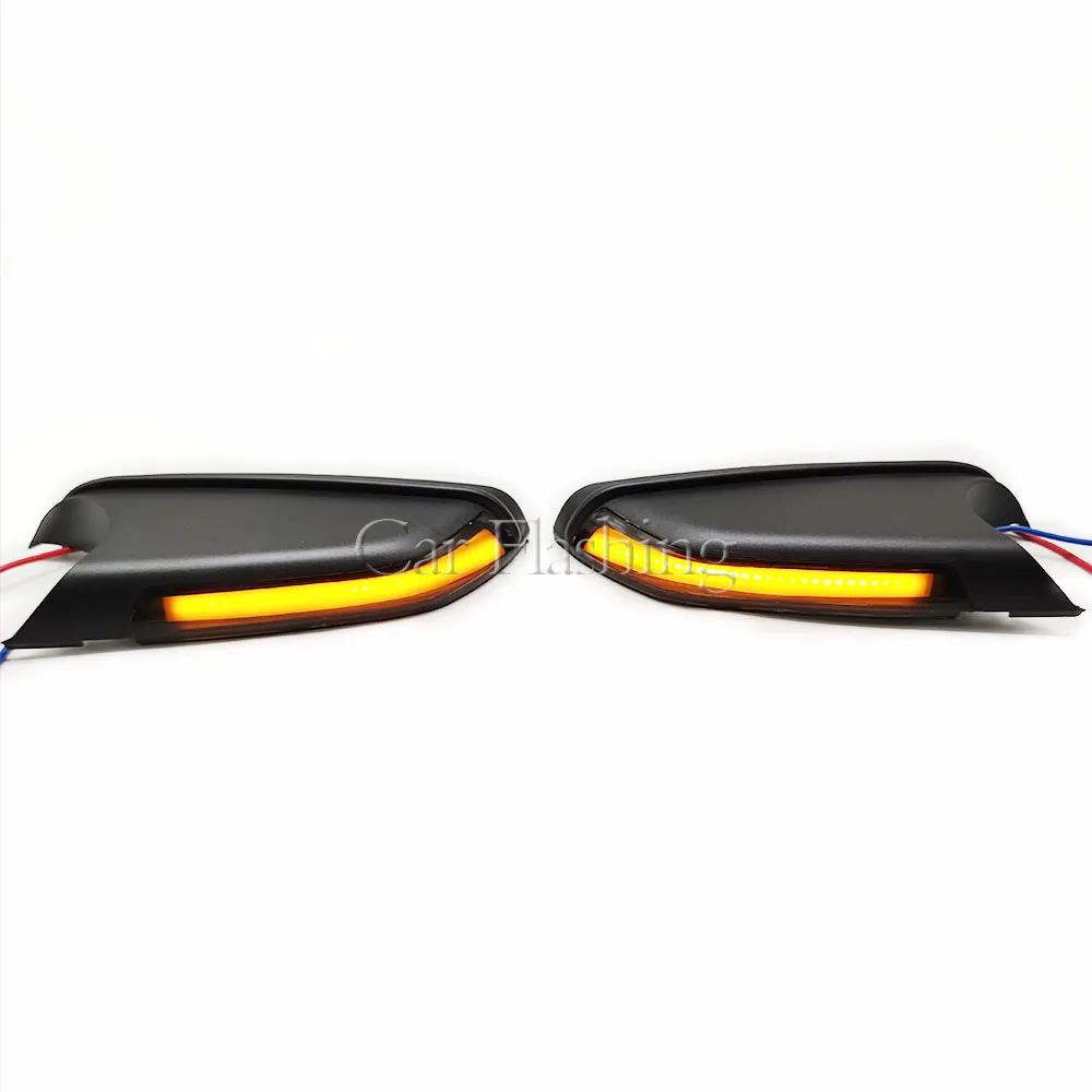 2PCS For VW Polo MK4 9N 05-09 For Skoda Octavia MK2 1Z 04-10 LED Rearview Mirror Indicator Blinker Light Dynamic Turn Signal