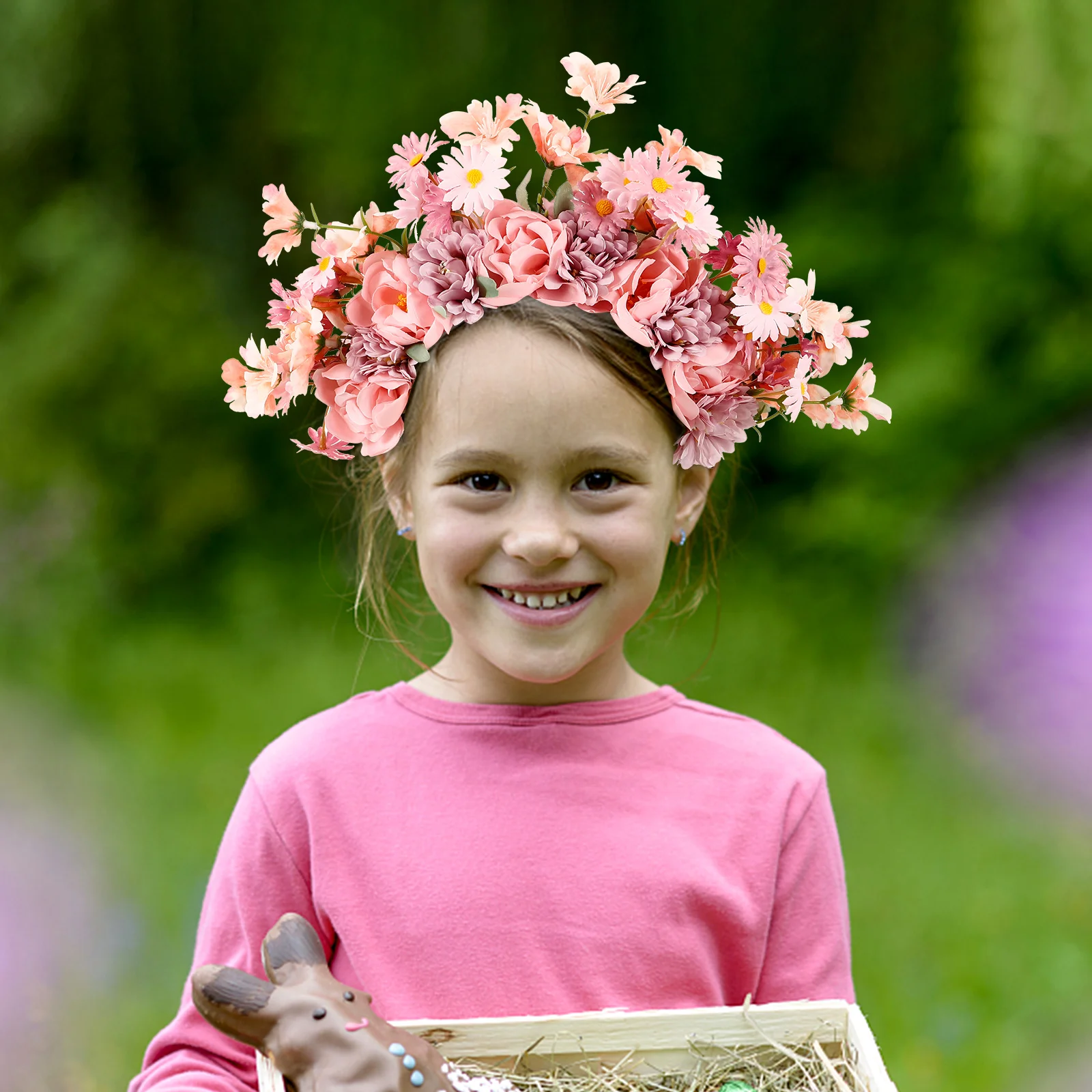 

Cute Flower Headband For Girls Kids Lightweight Comfortable Easy Fit Wedding Party Prom Birthday Accessory Headpiecehair Crown
